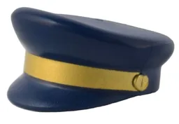 Hat, Captain's Cap, Gold Braid Print