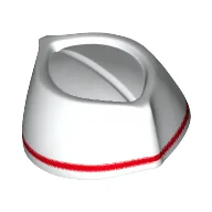 Hat, Butcher with Red Stripe Print