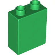 Duplo Brick 1 x 2 x 2 with 'LEGOLAND CALIFORNIA', 'LEGO TECHNIC COASTER' and 'Spring 2001' Print / Green