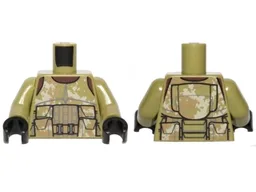Torso SW Armor Camouflage Elite Corps Trooper Pattern / Olive Green Arms / Black Hands