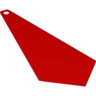 Lego Neckwear Cape, Extended, Necktie Shaped with Pointed End / Red