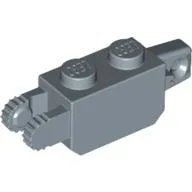 Hinge Brick 1 x 2 Locking with 1 Finger Vertical End and 2 Fingers Vertical End, 9 Teeth / Sand Blue