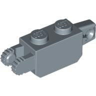 Lego Hinge Brick 1 x 2 Locking with 1 Finger Vertical End and 2 Fingers Vertical End, 9 Teeth / Sand Blue