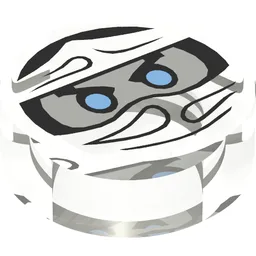Tile Round 1 x 1 with Trapped Zane Print