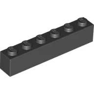 Brick 1 x 6 / Black