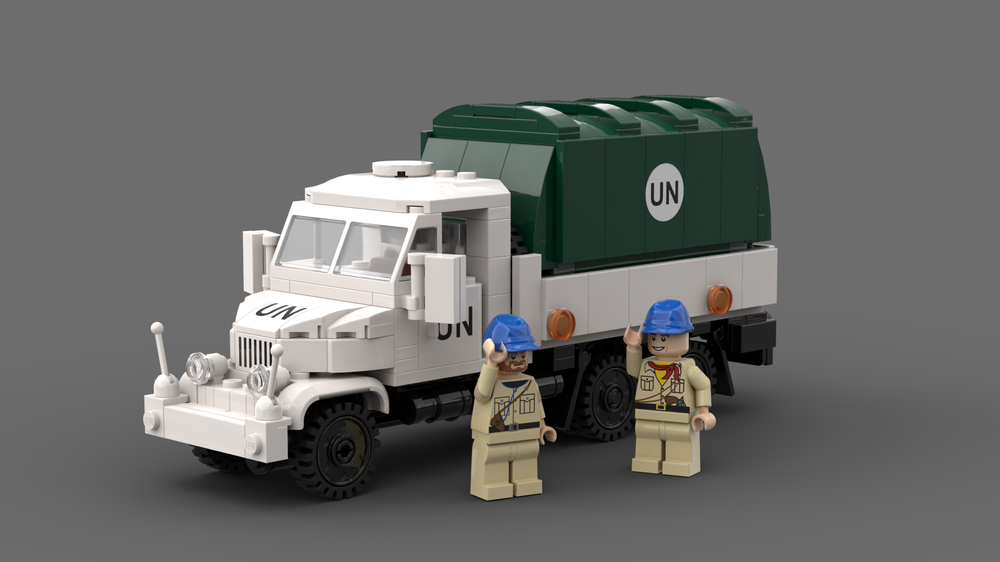 Lego Praga V3S Flatbed Platform Truck United Nations