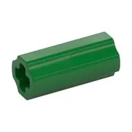 Technic Axle Connector Smooth [with x Hole + Orientation] / Green