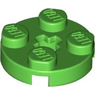 Lego Plate Round 2 x 2 with Axle Hole Type 2 (X Opening) / Bright Green