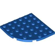 Plate Round Corner 6 x 6 / Blue