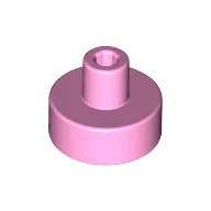 Tile Special Round 1 x 1 with Hollow Bar / Bright Pink