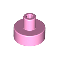 Lego Tile Special Round 1 x 1 with Hollow Bar / Bright Pink
