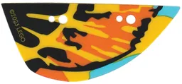 Wing, Skimwing, Right, Tailwing, Orange, Black, Yellow, and Trans-Light Blue Print