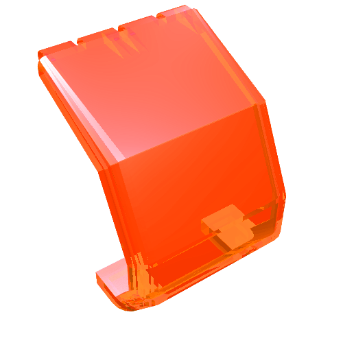 Lego Windscreen 4 x 4 x 4 1/3 Helicopter / Trans-Neon Orange