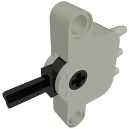 Pneumatic Switch with Pin Holes, Axle Hole and Stepped Outlets / Light Bluish Gray