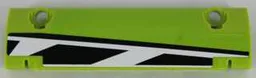 Technic, Panel Curved 11 x 3 with Black and White Stripes Small Pattern Model Right Side (Sticker) - Set 8864