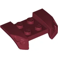 Mudguard 2 x 4 with Molded Headlights / Dark Red
