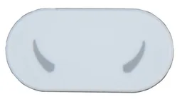 Tile, Round 1 x 2 Oval with Dark Bluish Gray Nostrils Pattern (Brickheadz Donkey Nose)