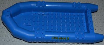Lego Boat, Rubber Raft, Large with Yellow 'PN 4644' Pattern on Both Sides (Stickers) - Set 4644