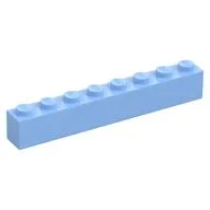 Brick 1 x 8 / Bright Light Blue