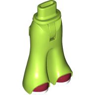 Lego Minidoll Hips and Wide Pants with Dark Red Shoes, White Soles print / Lime