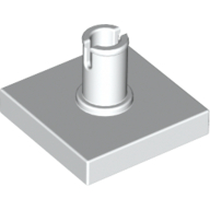 Lego Tile Special 2 x 2 with Top Pin / White