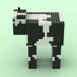 Computer Game Style Cow