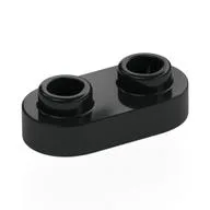 Plate Special 1 x 2 Rounded with 2 Open Studs / Metallic Silver