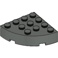 Lego Brick Round Corner 4 x 4 Full Brick / Dark Gray