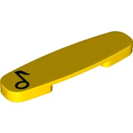 Duplo Train Action Plate with Black Music Note Print, Sound Action / Yellow