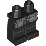 Lego Hips and Black Legs with Dark Bluish grey Robe Ends print / Black