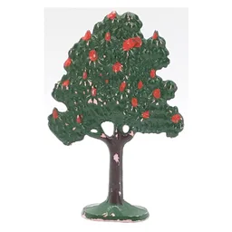 Plant, Tree Flat Fruit Painted with Painted Apples with solid base / Green