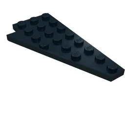 Wedge Plate 8 x 4 Wing Right with Stud Notch / Black