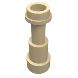 Equipment Telescope / Torch / Spyglass, Support Round 1 x 1 x 1 2/3 / Tan