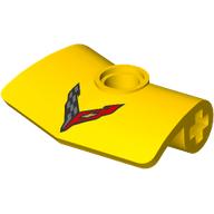 Lego Technic Panel Fairing 2 x 3 x 1 #3 Angled with Corvette Logo print