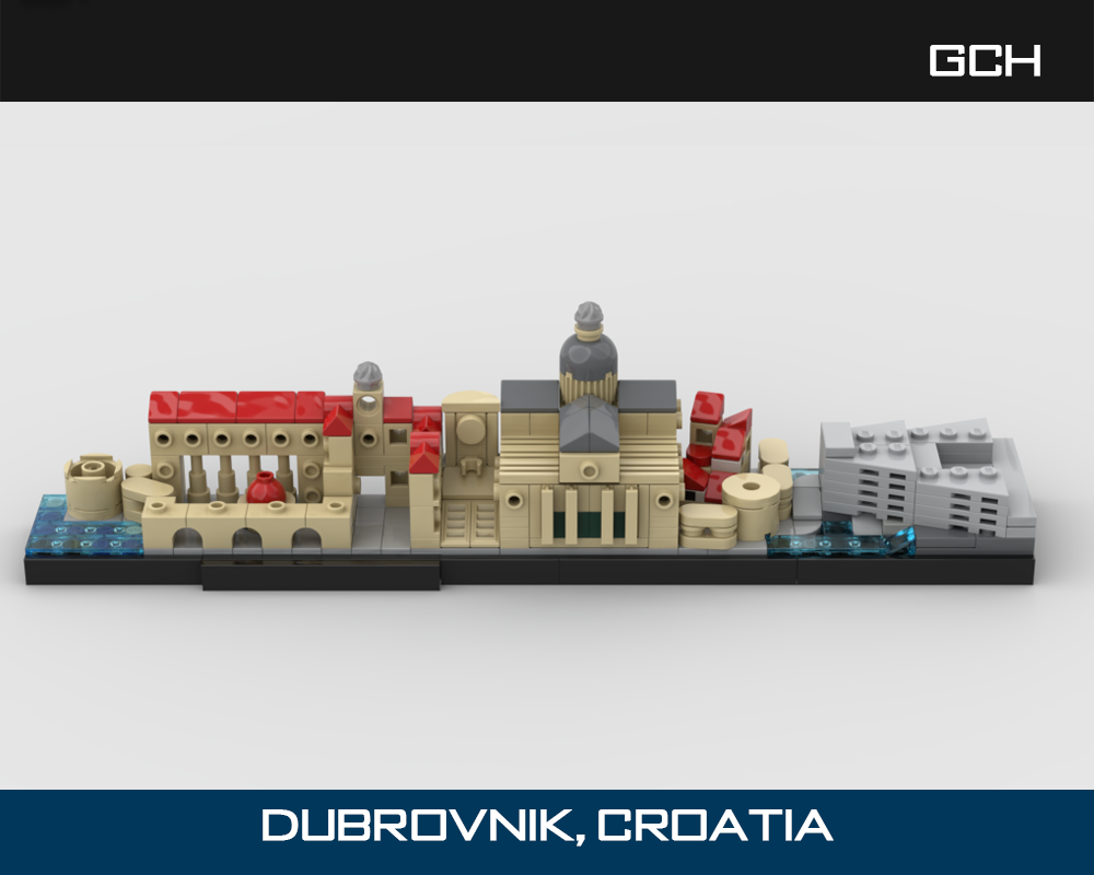 Lego Architecture Dubrovnik Croatia Skyline