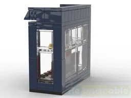 Tram Stop in minifigure scale