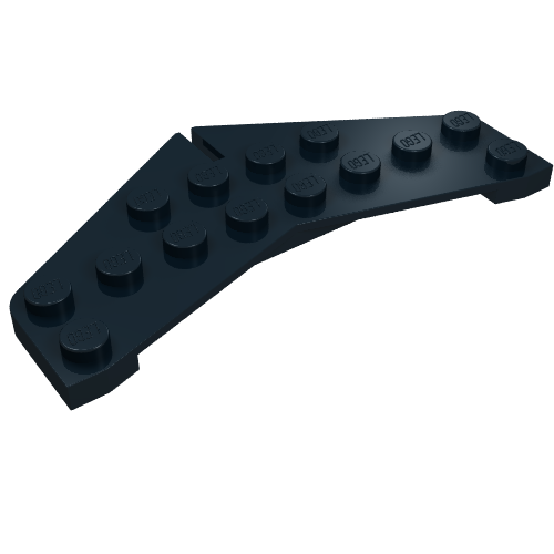 Lego Wedge Plate 4 x 8 Tail / Black