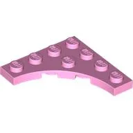Plate Special 4 x 4 with 3 x 3 Quarter Round Cutout / Bright Pink
