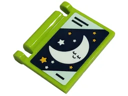 Minifigure, Utensil Book Cover with Stars and Moon Pattern (Sticker) - Set 41449