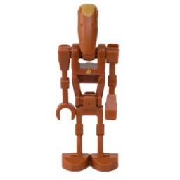 Battle Droid Commander, Dark Orange, One Bent Arm, One Straight Arm
