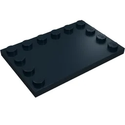 Plate Special 4 x 6, Studs on 3 Edges / Black
