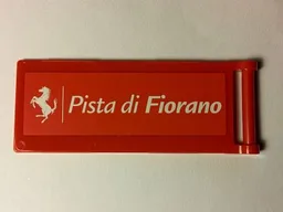 Flag 7 x 3 with Bar Handle with Ferrari Logo and 'Pista di Fiorano' Pattern (Sticker) - Set 40195