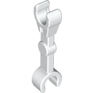 Lego Arm Mechanical Straight (Droid) [2 Clips at 90°] / White