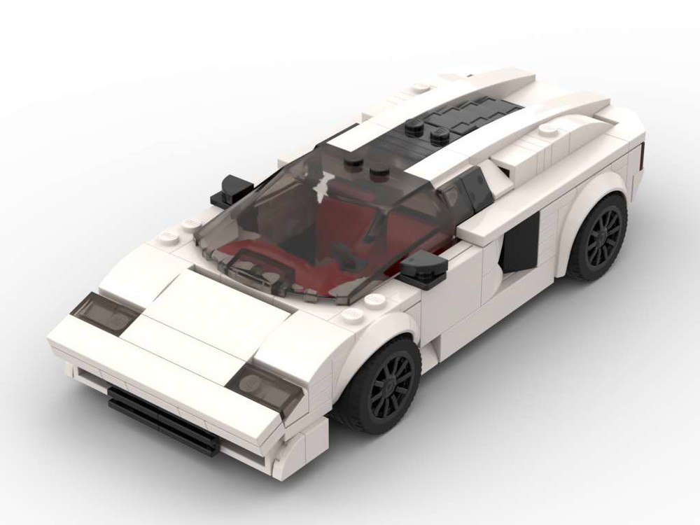 Lego 2021 Raging Bull Countach - White - 8 Stud Speed Champions