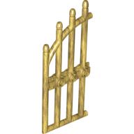 Lego Gate 1 x 4 x 9 Arched with Bars and Three Studs / Pearl Gold