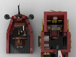 Dark Red Pirates Sailboat