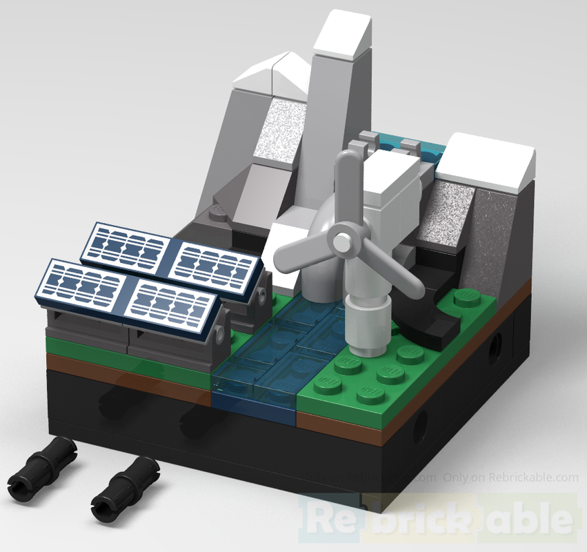 Lego 8x8 Diorama Renewable Energies