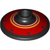 Dish 2 x 2 Inverted [Radar] with Red/White/Yellow Circles Print