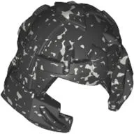 Helmet with Cheek Protection and Thin Bands (Troll) / Speckle Black-Silver