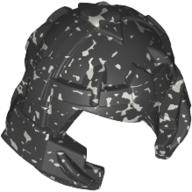 Lego Helmet with Cheek Protection and Thin Bands (Troll) / Speckle Black-Silver